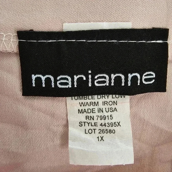 Marianne Blush Pink Pull On Knee Length Pencil Business Casual Skirt Plus 1X - Picture 3 of 3